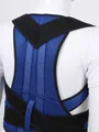 Vista de detalle del corrector de postura para adultos con malla azul transpirable - 3XL / Azul