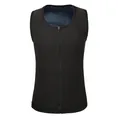 Gilet de sudation noir pour hommes avec revêtement bleu et fermeture éclair - 4XL/5XL / Hauts / Bleu Uni