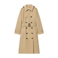 Vue détaillée trench-coat imperméable à double boutonnage avec ceinture pour femme - XS / Hauts / Khaki