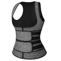 Gilet fitness da donna grigio con doppia fascia regolabile e chiusura lampo centrale - Taglia S / Top / Cerniera con doppia cintura (Push-up) / Grigio lino