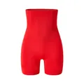 Pantalones cortos de faja sin costuras de cintura alta para mujer en rojo vibrante - Rojo / 3XL