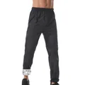 Pantalon de sauna noir pour hommes avec revêtement thermique pour sport intensif - S / Bas (Veste à capuche homme)