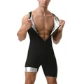 Combinaison de sauna pour homme pour la sudation et l'entraînement de musculation - S / Haut Et Bas / Style Enduit Argent