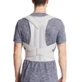 Corrector de postura de espalda para hombres y mujeres con placa de soporte integrada - 3XL / Gris