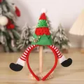 Festive Christmas elf hat headband with dangling striped legs for holiday party hair decor - Elf Hat with Long Legs (B-C216)