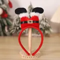 Christmas headband featuring festive red Santa Claus legs design on a wooden stand - Upside Down Santa Legs (B-C217)