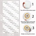 Detailed step-by-step application guide for daisy embroidery patches and adhesive - One Sheet Strong Adhesive 20*10CM