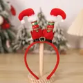 Christmas elf legs headband with felt crown and belt buckle for holiday parties - Red Elf Skirt Style (B-C218)