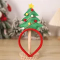 Feestelijke kerstboom hoofdband met rode band en groene viltboom voor party decor - Kerstboom Stijl