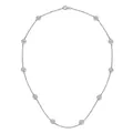 Elegant 4.0mm round moissanite bubble necklace in 18k gold plated silver finish - Necklace / 40cm (0.3ct*10)