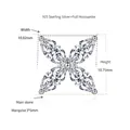 Detail view of 925 sterling silver marquise moissanite clover jewelry dimensions - Stud Earrings (2.4ct)