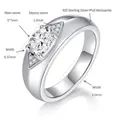 Klassischer 1 Karat ovaler Moissanit Verlobungsring aus 925 Sterlingsilber für Damen. - US-Größe 5 / Ovale Moissanit-Stil (R3-0128)