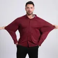 High elasticity men's long-sleeve burgundy shirt with breathable non-iron fabric - 40/XS / Tops / Long Sleeve / Burgundy