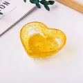 Cuenco decorativo en forma de corazón de resina con cristales naturales amarillos - Estilo amarillo teñido