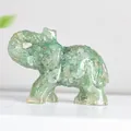 Figura de elefante de resina de cristal verde para decoración de escritorio minimalista - Aventurina Verde