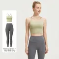 Professionele tweeledige yoga-fitnessset in kardemomgroen en zeezoutgrijs design - S / Boven- En Onderstuk / Kardemomgroen + Zeerotsgrijs