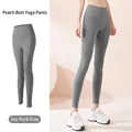 Leggings da yoga a vita alta in grigio sale marino con design push-up per un effetto pesca - Taglia S / Pantaloni e gonne / Grigio Roccia Marina