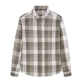 Men's breathable cotton plaid long-sleeve shirt with a classic casual slim fit style - XL/41 / Tops / Yellow Check (C923)