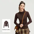 Professional distilled coffee hooded slim-fit sports jacket for yoga and fitness - S / Tops / Distilled Coffee