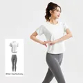 Women's fitness set with white mesh T-shirt and sea rock gray high-waist leggings - S / Top And Bottom / White + Sea Salt Grey