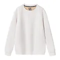 Classic off-white crewneck sweatshirt for men, minimal casual base layer design - S / Tops / White
