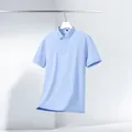 Professional men's short sleeve cooling polo shirt in a refreshing light blue color - M / Tops / Blue (PY32)