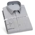 Men's grey business dress shirt featuring non-iron liquid ammonia cotton fabric - 38 / Tops / Gray
