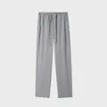 Pantalones casuales rectos de seda de hielo para hombre en gris claro versátil - M / Bottoms / Gris claro
