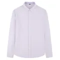 Men's classic purple and white striped long-sleeved cotton Oxford casual shirt - S / Tops / Purple Stripes
