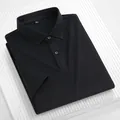 Short sleeve black Polo shirt in breathable pique fabric for men - Black