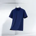 Klassisches dunkelblaues Kurzarm-Poloshirt für Herren aus atmungsaktivem Piqué-Stoff - M(170/88A) / Oberteile / Marineblau (PY32)