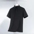 Klassisches schwarzes Kurzarm-Polohemd für Herren aus atmungsaktivem, kühlendem Material - XL / Oberteil (PY29) / Schwarz