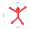 Red silicone magnetic man decompression toy and refrigerator magnet showing 7.5cm width - Transparent Red / 1 Piece