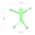 Neon green translucent magnetic man toy fridge magnet with dimensions 7.5x6.5cm - Translucent Green / 1 Piece