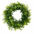 Couronne de buis artificiel vert faite à la main pour décoration murale intérieure. - Couronne d'Eucalyptus / Paquet de 30cm (Sac OPP)
