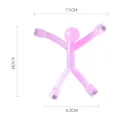 Purple humanoid magnetic decompression toy and fridge magnet decoration for office - Transparent Pink / 1 Piece