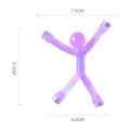 Imán de nevera hombrecito magnético púrpura juguete antiestrés dim 7,5 cm x 6,5 cm - Púrpura Transparente