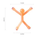 Juguete de figura magnética naranja para el estrés, altura 6,5 cm, imán de refrigerador - Naranja Transparente