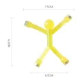 Juguete antiestrés stickman magnético amarillo con medidas de 7,5 cm y 6,5 cm - Amarillo Transparente