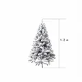 Artificial 1.2m flocked Christmas tree with dense snow-covered PVC needle branches - Small with 200 Tips / Snow Covered