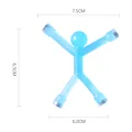 Figura magnética azul translúcida de juguete para aliviar el estrés, talla 7,5x6,5 cm - Azul transparente