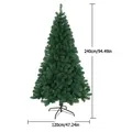 240cm green artificial Christmas tree with PVC needles and metal stand - X-Large with 800 Tips / Green Tree