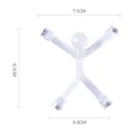 Muñeco magnético blanco translúcido juguete antiestrés imán de nevera de 6,5x7,5cm - Blanco Transparente