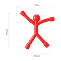 Especificaciones de tamaño detalladas del juguete magnético rojo de 7,5 por 6,5 CM - Rojo