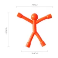 Muñeco magnético flexible naranja, imán de nevera antiestrés, medida 7,5 x 6,5 cm - Naranja