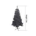 Premium 1.5m black artificial PVC Christmas tree with folding stand for holiday decor - 1.5m with 350 Tips / Black