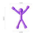 Muñeco magnético morado para aliviar el estrés y decorar el refrigerador - Púrpura