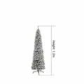 Árbol de Navidad artificial flocado de 1,2 m con densas ramas de PVC cubiertas de nieve - Árbol Lápiz Nevado / 1.2m 160 Puntas