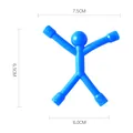 Figura magnética humanoide azul con marcas N/S, ancho de 7,5 cm, variante en azul - Azul claro