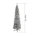 Árbol de Navidad tipo lápiz flocado de 1,8 m con efecto nieve para decoración interior - Árbol Lápiz Nevado / 1.8m 360 Puntas